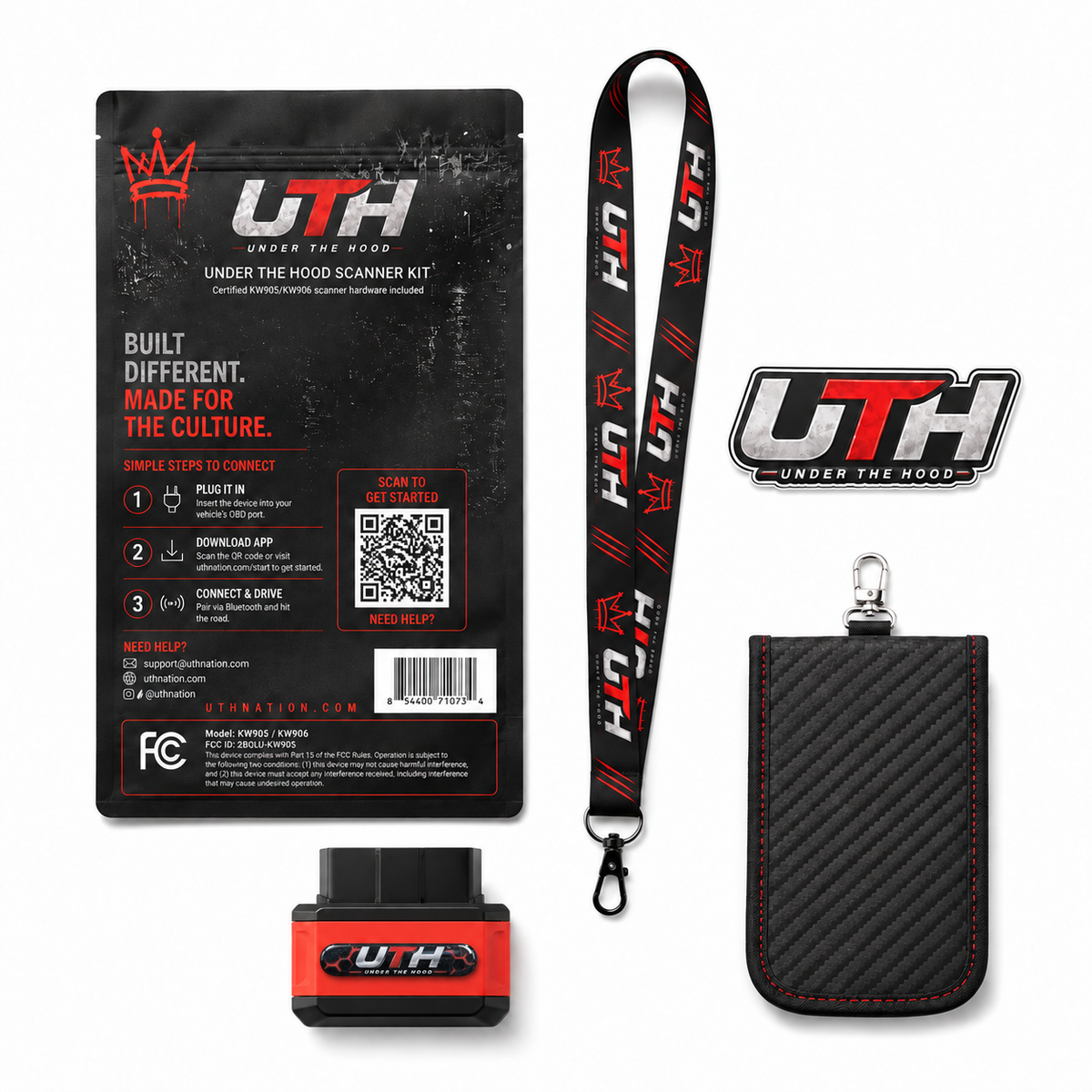 UTH Scanner Kit — Bluetooth OBD2 Scanner for iPhone & Android
